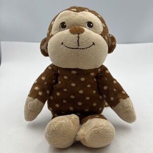 Garanimals Monkey‎ Plush Brown Tan Polka Dot Baby Stuffed Animal Lovey 2016 10"
